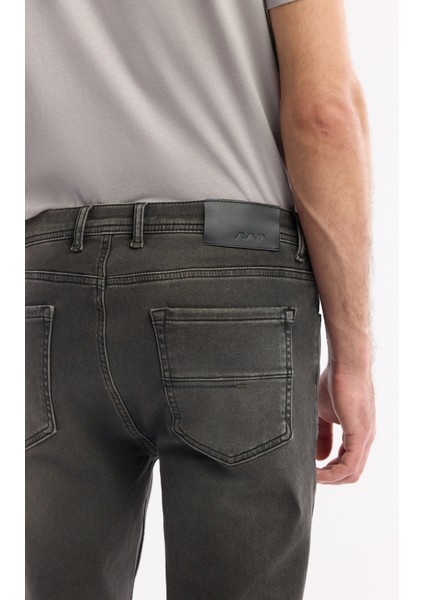 Erkek Gri Eskitme Yıkama Rio Skinny Fit Jean Pantolon A42Y3512