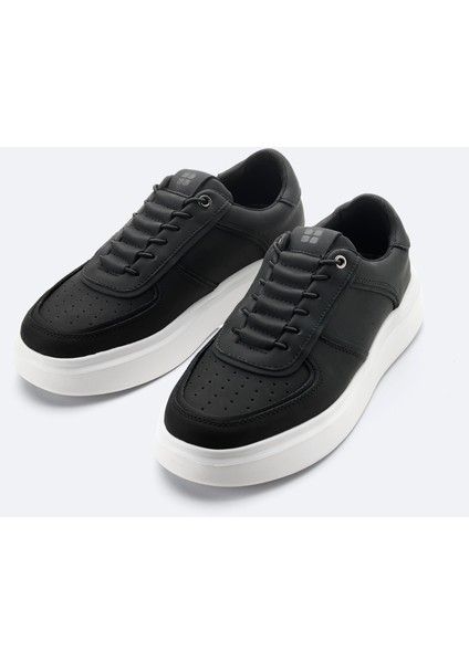 Erkek Siyah %100 Deri Esnek Taban Hafif Casual Ayakkabı A42Y8013