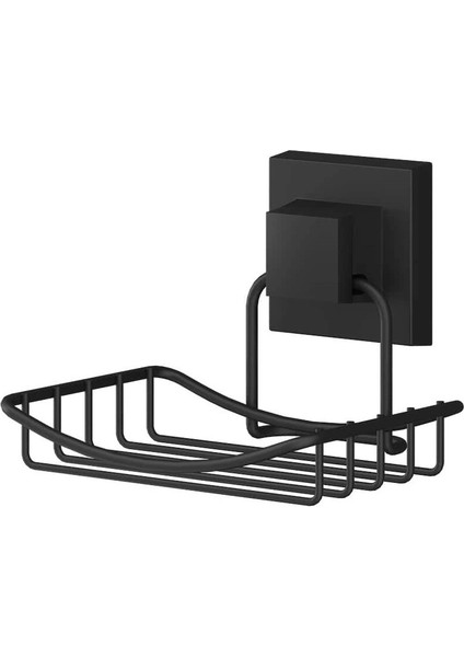 Tek Katlı Sabunluk Paslanmaz Siyah Yapışkanlı Easyfix