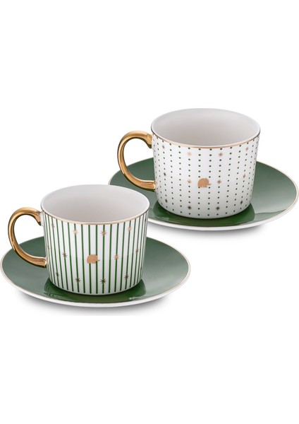 Navy Yeşil 2'li Çay Fincan Takımı