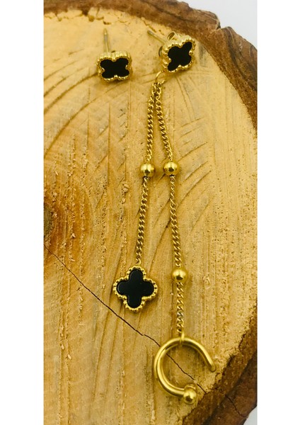 Gold Renk Figürlü Çelik Küpe modelleri