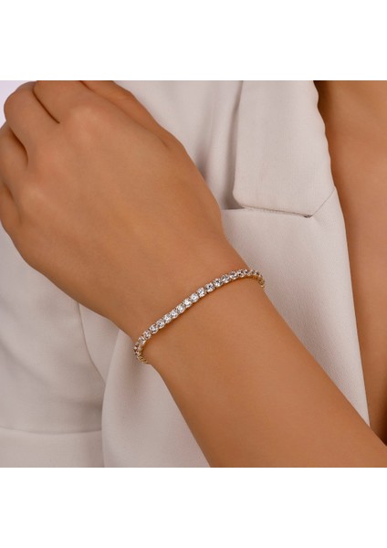 Altın Su Yolu Bileklik - 14K