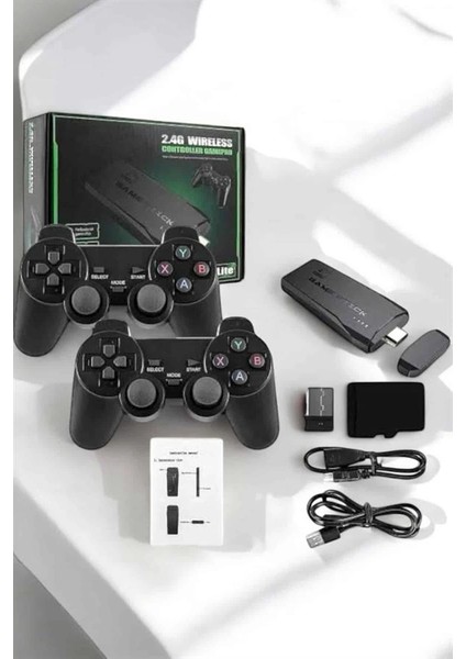 Gaming Atari 2.4g Uyumlu Kablosuz Çift Kol Game Stick indirimleri
