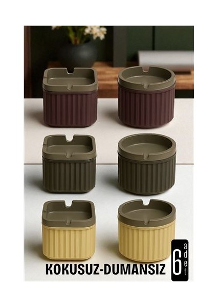 bulurum kokusuz dumansız küllük 6 li küllük seti kafe küllüğü restoran küllüğü masaüstü küllük