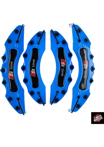 Mavi S-Line 4'lü Kaliper Seti Yapıştırma Logolu