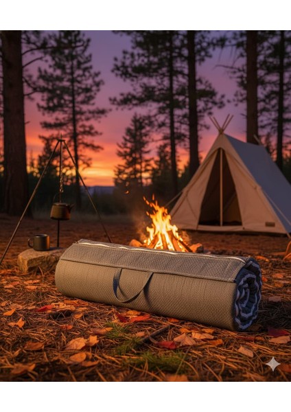 Kamp Matı Karavan & Çadır & Avcı & Tek Kişilik Katlanır Mat 90X190X5