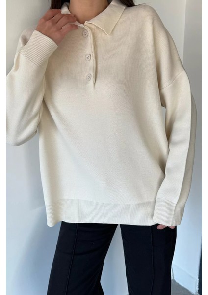 Kadın Yarım Düğmeli Triko Kazak P-00018996 modelleri