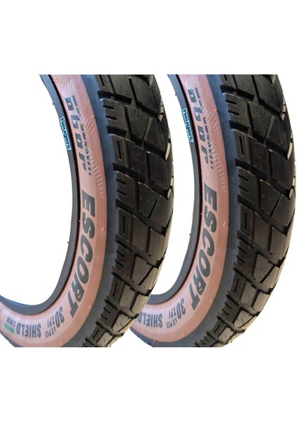 20X4.0 E-Bike Zırhlı Dış Lastik Seti (Ön + Arka) – Amber Yanaklı, Düşük Yuvarlanma Dirençli, Rks Skyjet / Ola / Ape Ryder Uyumlu
