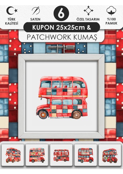 Patchwork Kumaş Seti – Dikiş ve Hobi Için %100 Pamuk Desenli Kumaş Kuponları