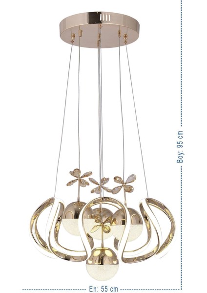 3 Renk ( Sarı Beyaz ve Gün Işığı ) Gold Luxury Ledli Oturma Odası Avize fırsatları