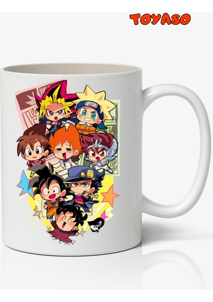 Naruto Son Goku Anime Karakterler Temalı Beyaz Kupa Bardak Sevgiliye Arkadaşa Hediye