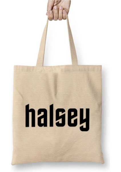 Halsey Beyaz Bez Çanta Uzun Saplı Alışveriş Çantası Plaj Çantası