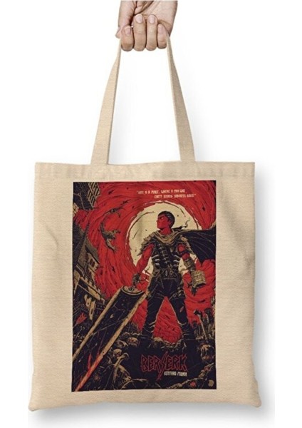 Berserk Guts Bez Çanta Uzun Saplı Alışveriş Çantası Plaj Çantası