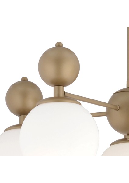 Kuvars 5'li Modern Eskitme Beyaz Camlı Avize fırsatları