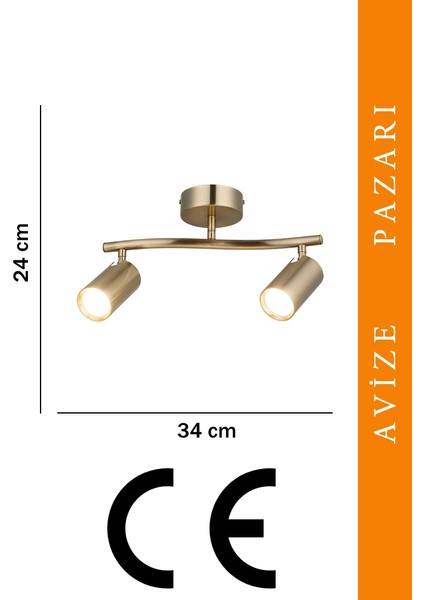 Spotte 2'li Antık Lak Plafonyer modelleri