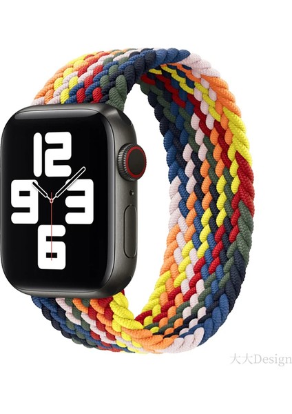 Ally Apple Watch 7-8 41MM 6-5-4 40MM Single Loop Plastik Kayış Kordon 3-2-1 38MM-(1903) fırsatları