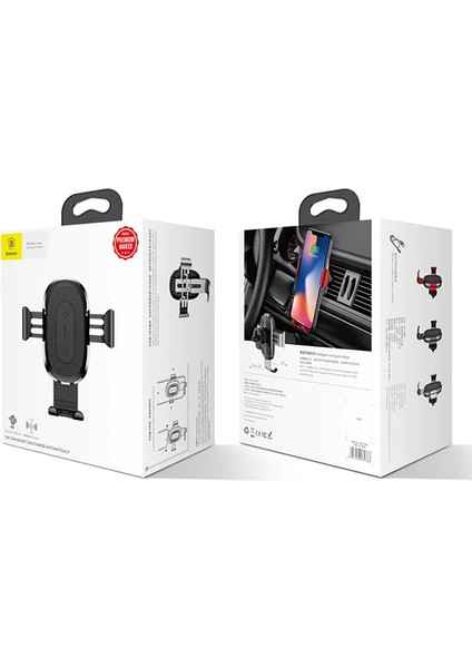 Baseus Wxyl-01 Araç Içi Telefon Tutucu ve Kablosuz Şarj ALETI-(1903)