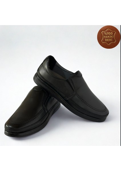 Erkek Hakiki Deri Ortapedik Ultra Rahat Jelli Siyah Günlük Baba Ayakkabısı fiyatları