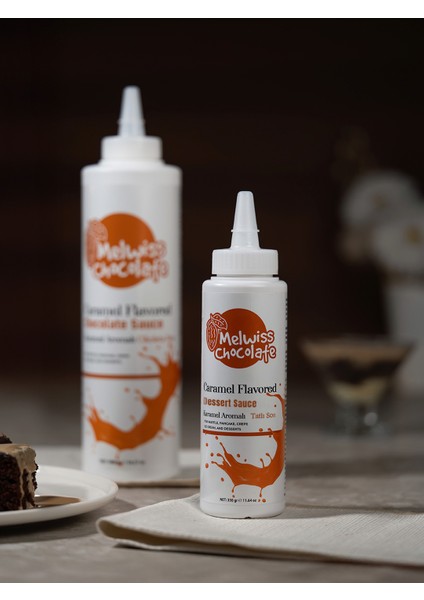 Karamel Aromalı Çikolata Sosu 300 Gr- Waffle Pankek Sosu