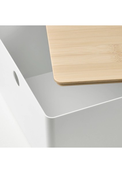 Kuggıs Kapaklı Kutu Beyaz Bambu 26 x 35 x 15 cm fiyatları