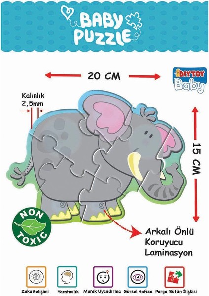 1703 Dıytoy, Baby Puzzle-Benim Ilk Hayvanlar modelleri