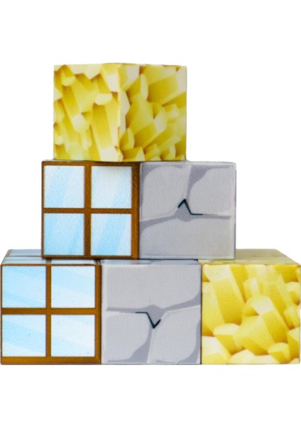 Megacraft 9 Parça Pencere Kaya Altın Blok