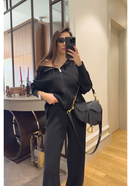 Orj Marka Fermuarlı Yeni Sezon Takım- Siyah modelleri