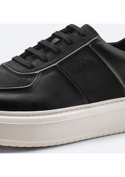 Erkek Siyah %100 Deri Esnek Taban Hafif Casual Ayakkabı A51Y8004