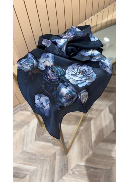 2025 Desenli Saf Ipek Twill Eşarp 9419-56 fiyatları