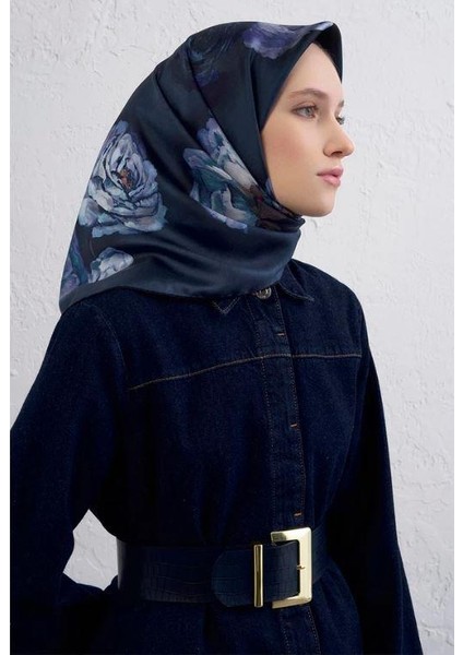 2025 Desenli Saf Ipek Twill Eşarp 9419-56 fırsatları