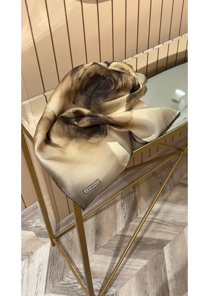 2025 Desenli Saf Ipek Twill Eşarp 9426-54 modelleri