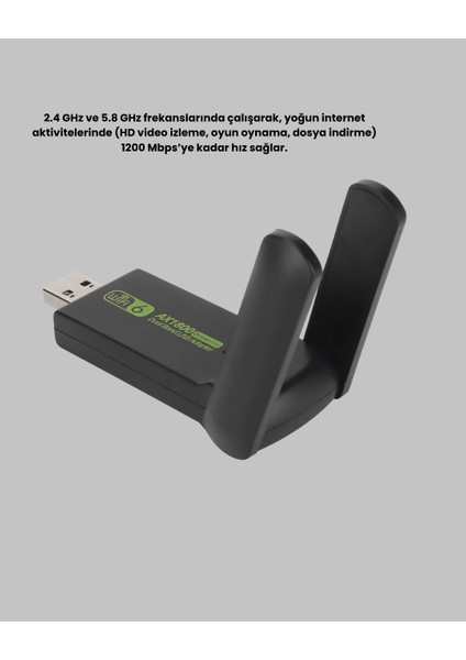USB Wifi Adaptör – 1200 Mbps Hız modelleri