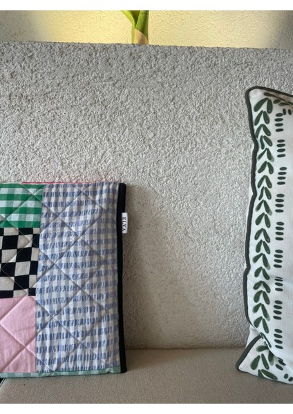 Laptop Macbook Kılıfı Kalın Korumalı Tüm Inçler Kumaş Kapitone Patwork Bilgisayar Kılıfı indirimleri