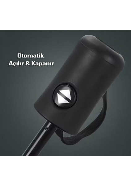 Julianna Siyah Şemsiye Otomatik Açılır & Kapanır Mekanizmalı 58x95 cm-Modern Dayanıklı Tasarım indirimleri