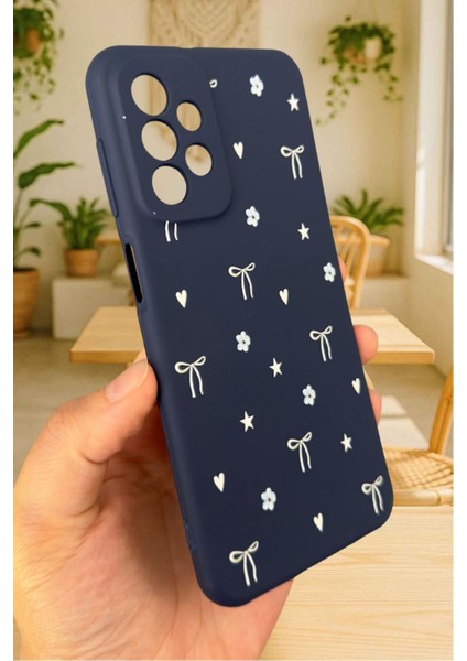 Samsung Galaxy A72 Uyumlu Mini Fiyonk Desenli Silikon Darbe Emici Klasik Korumalı Rubber Kılıf modelleri