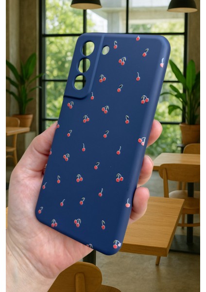 Samsung Galaxy S21 Fe - Mini Kiraz Desenli Silikon Darbe Emici Klasik Korumalı Rubber Kılıf fırsatları