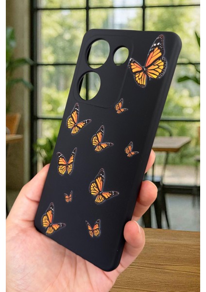 Tcn Camon 20 Pro Uyumlu Turuncu Kelebek Desenli Silikon Darbe Emici Klasik Korumalı Rubber Kılıf fırsatları