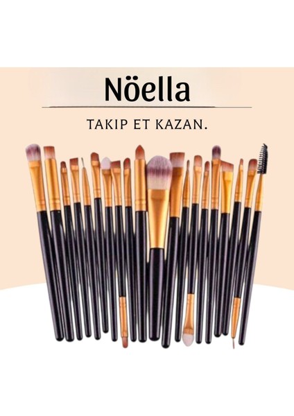 Siyah 20’li Profesyonel Makyaj Fırça Seti | Ultra Yumuşak Sentetik Kıllar | Pudra, Allık, Far, Fondöten ve Kapatıcı Uygulamaları Için Eksiksiz Set | Profesyonel & Günlük Kullanıma Uygun