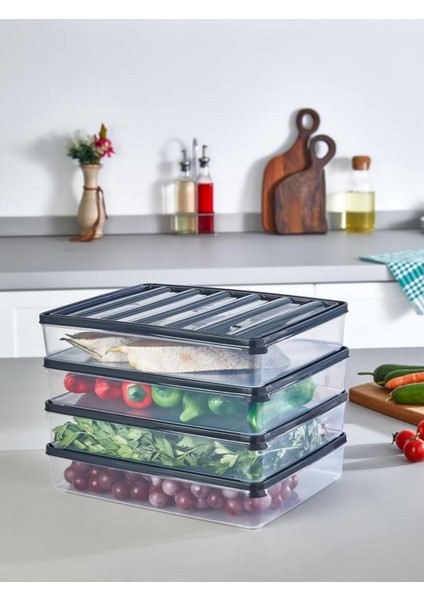 4 Adet 2500 ml Difriz Buzdolabı Saklama Kabı Buzdolabı Düzenleyici Mikrodalga Kabı modelleri