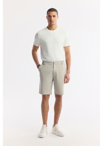 Erkek Taş Beli Lastikli Bi-Stretch Teknik Kumaş Relaxed Fit Şort A51Y3712