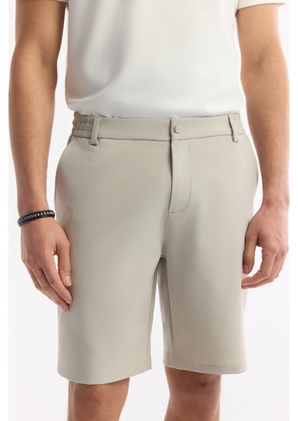 Erkek Taş Beli Lastikli Bi-Stretch Teknik Kumaş Relaxed Fit Şort A51Y3712
