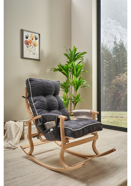 Relax Lüx Ahşap Çift Minderli Çift Cepli Sallanan Sandalye Çift Taraflı Sallanan Koltuk Tv Koltuğu modelleri