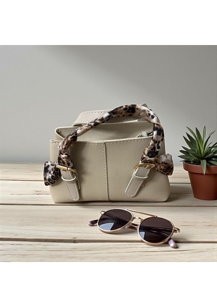 Kadın Fularlı Mini El Omuz Çanta