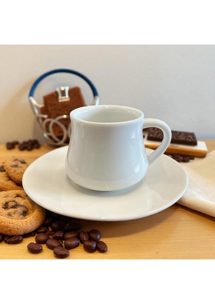 Noah Exclusıve 6 Kısılık Beyaz Modern Porselen Kahve Fıncan Takımı-Kahve Fıncanı fiyatları