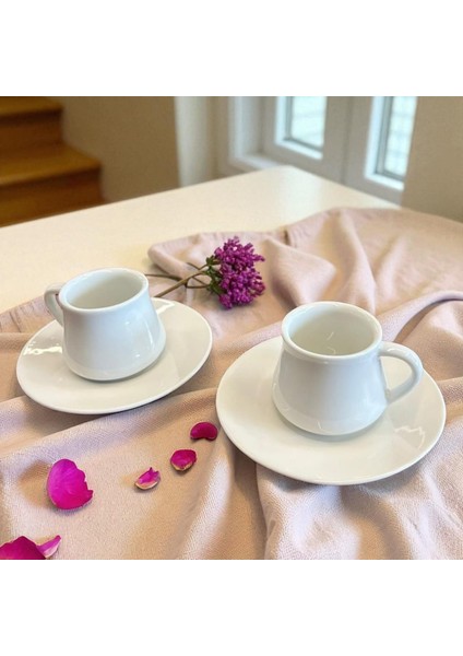 Noah Exclusıve 6 Kısılık Beyaz Modern Porselen Kahve Fıncan Takımı-Kahve Fıncanı fırsatları