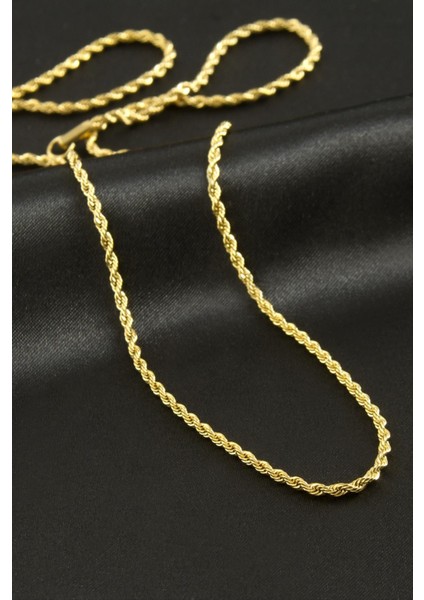 Burgulu Zincir Çelik Kolye 60 cm