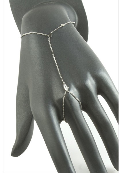 Damla Zirkon Taşlı Lüks Çelik Şahmeran