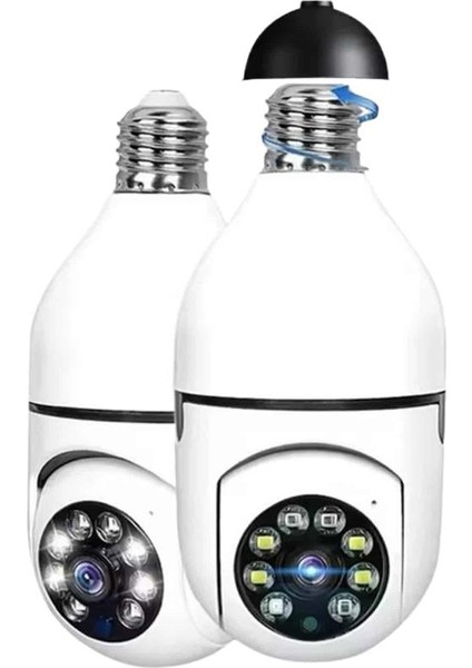Ev Kamerası Wifi Kamerası Gece Görüşlü Akıllı Ampül Kamera - T668G059-Z54668 fırsatları
