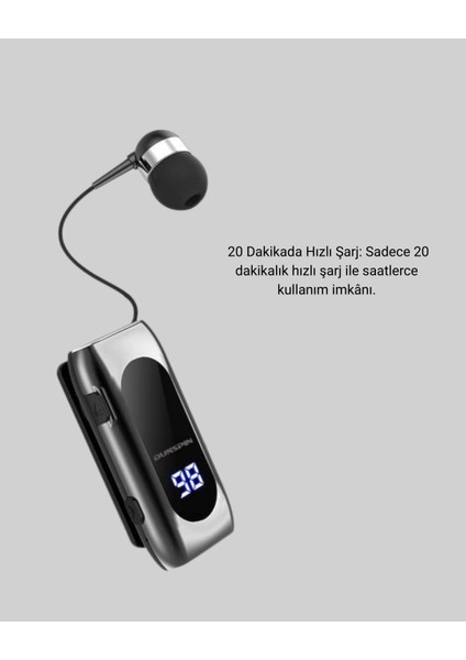 20 Dakikada Hızlı Şarj – Titreşimli Uyarılı Kablosuz Kulaklık - M861B835-N55861 fırsatları