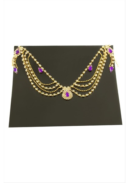 Damla Şerit Taşlı Alınlık